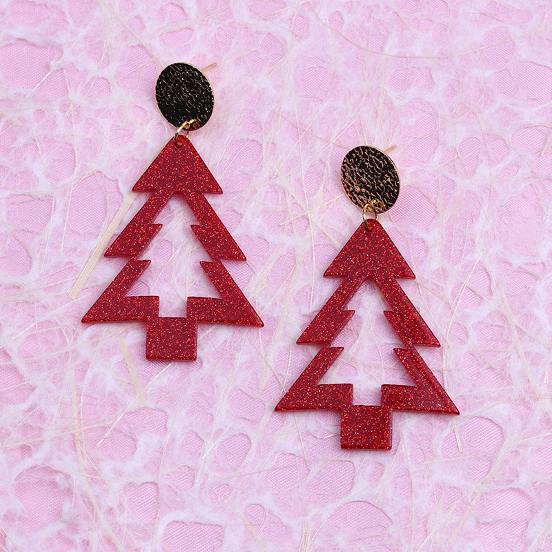 Wholesale Christmas Asymmetric Stud Earrings